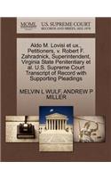 Aldo M. Lovisi Et UX., Petitioners, V. Robert F. Zahradnick, Superintendent, Virginia State Penitentiary et al. U.S. Supreme Court Transcript of Record with Supporting Pleadings