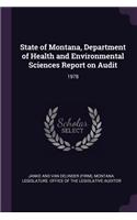 State of Montana, Department of Health and Environmental Sciences Report on Audit