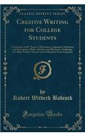 Creative Writing for College Students