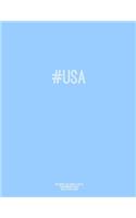 Notebook for Cornell Notes, 120 Numbered Pages, #USA, Blue Cover: For Taking Cornell Notes, Personal Index, 8.5"x11", Hashtag Series, Genius Edition
