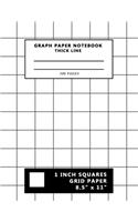 Graph Paper Notebook Thick Lines Grid 100 Pages