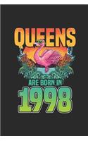 Queens Are Born In 1998: Graph Ruled Notebook - Journal for Birthday Gift Idea