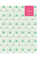 Dot Grid Notes 110 Pages: Cactus Floral Notebook for Professionals and Students, Teachers and Writers - Succulent Pattern -