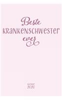 Beste Krankenschwester ever Kalender 2020