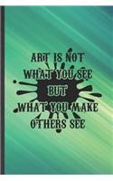 Art Is Not What You See but What You Make Others See