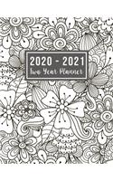 2020-2021 Two Year Planner: two year monthly planner at a glance - 24 Months Agenda Planner with Holiday from Jan 2020 - Dec 2021 Large size 8.5 x 11 2020-2024 planner, organiz