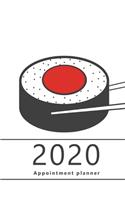 2020 Appointment Planner: Hourly agenda. Monthly and Weekly planner. Week on 2 pages. Square layout. Schedule, arrange, plan events. Monday start week. 9.0" x 6.0". Portable.