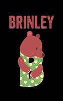 Brinley: Animals Coloring Book for Kids, Weekly Planner, and Lined Journal Animal Coloring Pages. Personalized Custom Name Initial Alphabet Christmas or Birt