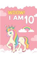 I am 10: Birthday Journal Happy Birthday 10 Years Old - Journal for kids - 10 Year Old Christmas birthday gift