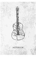 Bullet Dotted Journal: Guitarist Notebook Dotted Grid a5 6x9 120 Pages - Rock Music Planner Acoustic Guitar Diary Guitar Music - Instrumentalist Concert Band Gift Idea for