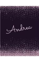 Andrea: Andrea Attractive journal: pink and black sparkly designer notebook. Arty stylish girls stylish journals. Girls notebooks