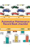 Automotive Maintenance Record Book checklist