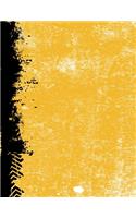 Black And Gold: (8.5 x 11 Lined) Blank College Ruled Grunge School Color Notebook
