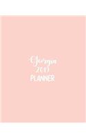 Georgia 2019 Planner: Calendar with Daily Task Checklist, Organizer, Journal Notebook and Initial Name on Plain Color Cover (Jan Through Dec), Georgia 2019 Planner