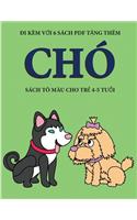Sách tô màu cho trẻ 4-5 tuổi (Chó)