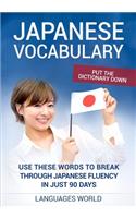 Put the dictionary down: Use These Words to Break Through Japanese Fluency in just 90 days (Japanese Vocabulary)