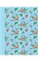 Sketchbook: Flying (Blue) 8x10 - Blank Journal with No Lines - Journal Notebook with Unlined Pages for Drawing and Writing on Blank Paper