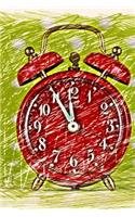 Red Alarm Clock at 11 Journal: Take Notes, Write Down Memories in this 150 Page Lined Journal