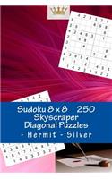 Sudoku 8 X 8 - 250 Skyscraper Diagonal Puzzles - Hermit - Silver