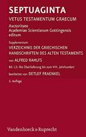 Verzeichnis Der Griechischen Handschriften Des Alten Testaments