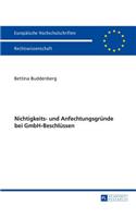 Nichtigkeits- und Anfechtungsgruende bei GmbH-Beschluessen