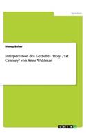 Interpretation des Gedichts 