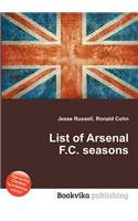 List of Arsenal F.C. Seasons