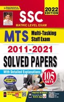 Kiran SSC Matric Level Exam MTS 2011 to 2021 Solved Papers Set 105 (English Medium) (3636)