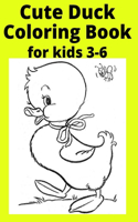 Cute Duck Coloring Book for kids 3-6