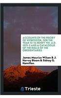 ACCOUNTS OF THE PRIORY OF WORCESTER, FOR