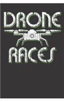 Notebook: Drone Racing Quadcopter Vintage Gift Pilot Dot Grid 6x9 120 Pages