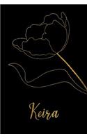Keira: Personalized Writing Journal for Women - Elegant Black and Gold