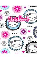 Sketchbook: Cute Drawing Note Pad and Sketch Book for Kids, Girls and Adult - Large 8.5 x 11 Matte Cover with White Interior (Perfect for Sketching, Coloring, W