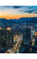 Notebook: Myeongdong Seoul South Korea tower Korean Asia Asian city cities lights big southern