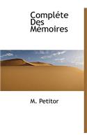 Compl Te Des M Moires