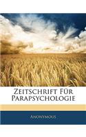 Zeitschrift Für Parapsychologie