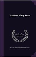 Poems of Many Years