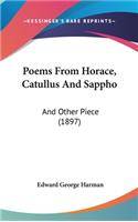 Poems From Horace, Catullus And Sappho