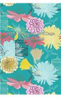 Blue Flowers & Bird Cage Address Book