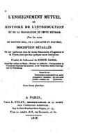 L'enseignement mutuel, ou, Histoire de l'introduction et de la propagation de cette méthode