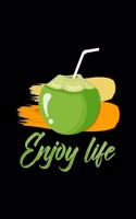 Enjoy Life: 6x9 Coconut - grid - squared paper - notebook - notes