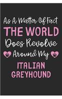 As A Matter Of Fact The World Does Revolve Around My Italian Greyhound