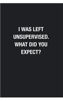 I Was Left Unsupervised. What Did You Expect?
