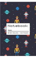 Notebook: Cool Space Cowboys Gifts for Boys Lined Paperback Notebook.