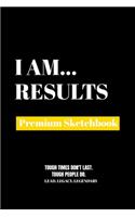 I Am Results: Premium Blank Sketchbook