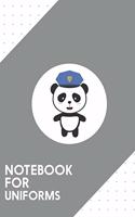 Notebook for Uniforms: Dotted Journal with Panda Police Officer Design - Cool Gift for a friend or family who loves sheriff presents! - 6x9" - 180 White dotted pages - You