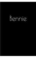 Bennie: Notebook / Journal / Diary - 6 x 9 inches (15,24 x 22,86 cm), 150 pages. Personalized for Bennie.