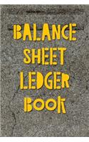 Balance Sheet Ledger Book