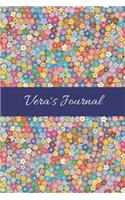 Vera's Journal: Cute Personalized Name College-Ruled Notebook for Girls & Women - Blank Lined Gift Journal/Diary for Writing & Note Taking