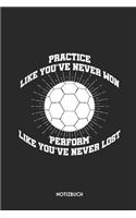 Practice Like You've Never Won Perform Like You've Never Lost Notizbuch: Handball Büchlein für Spieler & Trainer Dotted Notebook / Punkteraster 120 gepunktete Seiten ca. A5 Format Individuelles Journal Journaling Geschenk